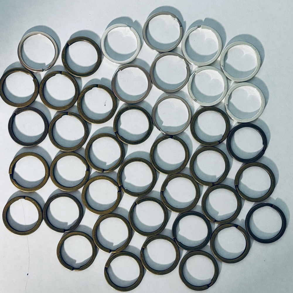 40 Keychain Rings, 20mm Inner Diameter, NWT - Picture 2 of 6